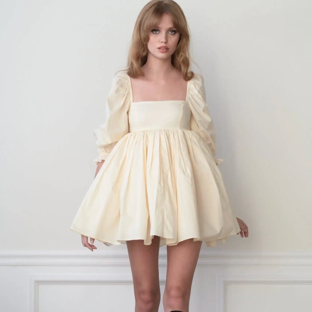 Selkie Lamb Puff Dress Large Cottagecore NWT